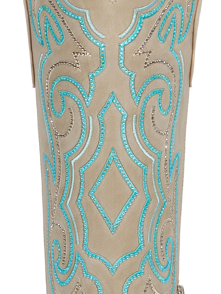 gray-and-blue-cloud-patterned-pu-cowgirl-boots