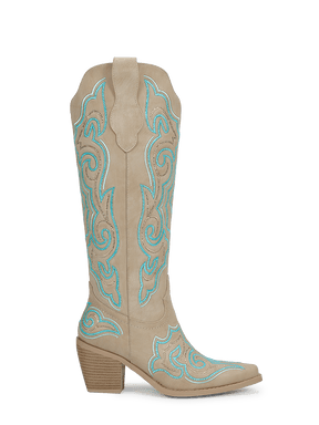 gray-and-blue-cloud-patterned-side-zipper-cowgirl-boots