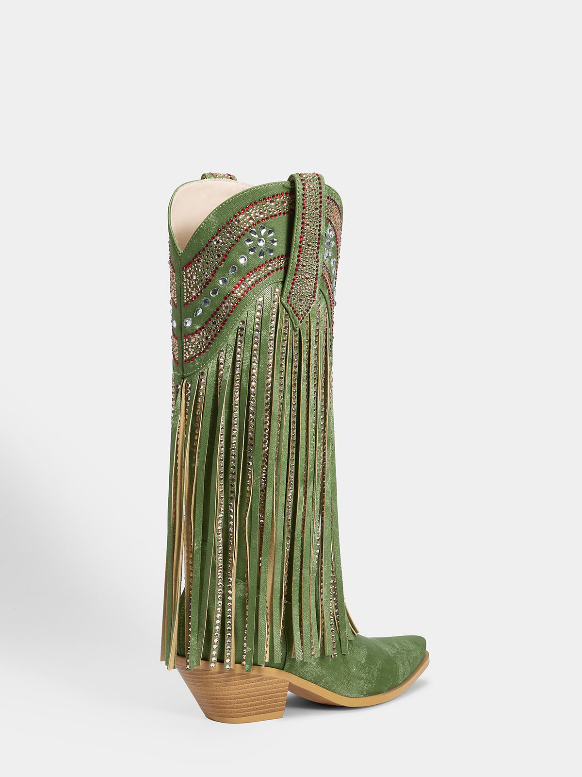 green_fringe_rhinestone_block_heel_cowgirl_boots
