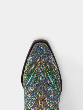 green_peacock_toe_beaded_western_boots