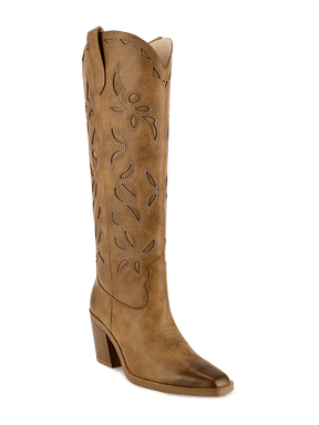 Wetkiss Brown Embroidered Cowgirl Boots - JX065 - Aspect