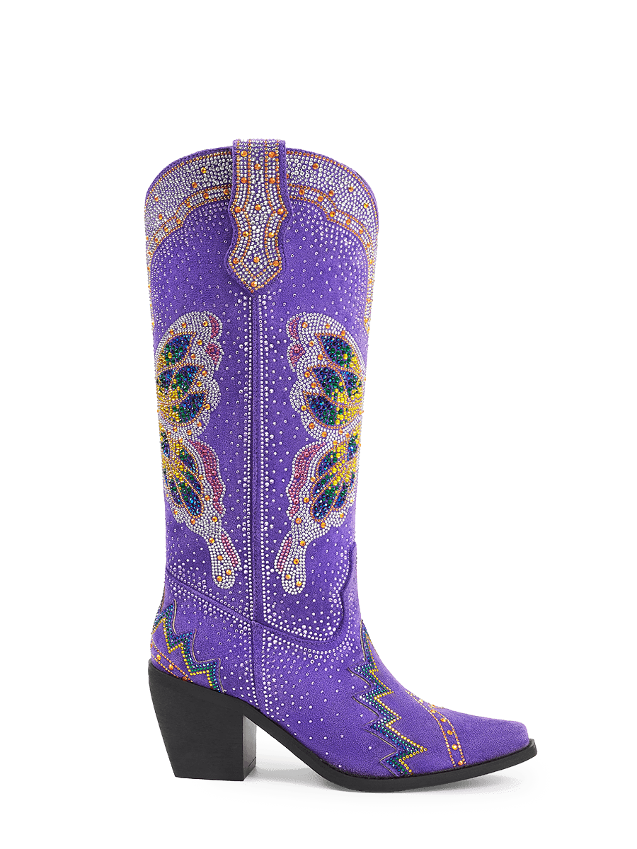 Purple and white cowboy boots online