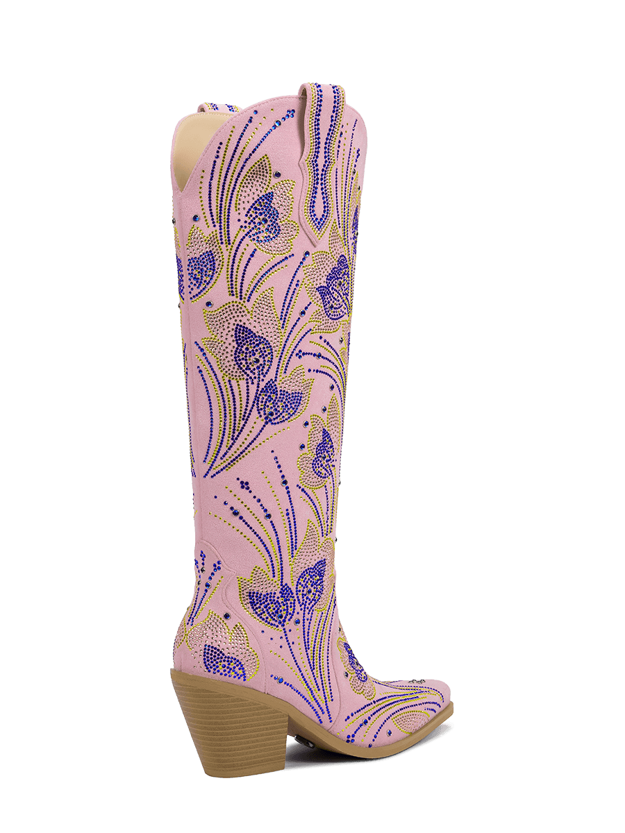 light-pink-and-blue-tulips-rhinestones-cowgirl-boots-high-heel