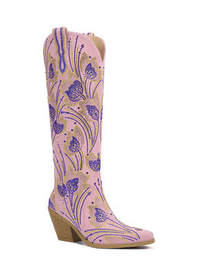 light-pink-and-blue-tulips-rhinestones-cowgirl-boots