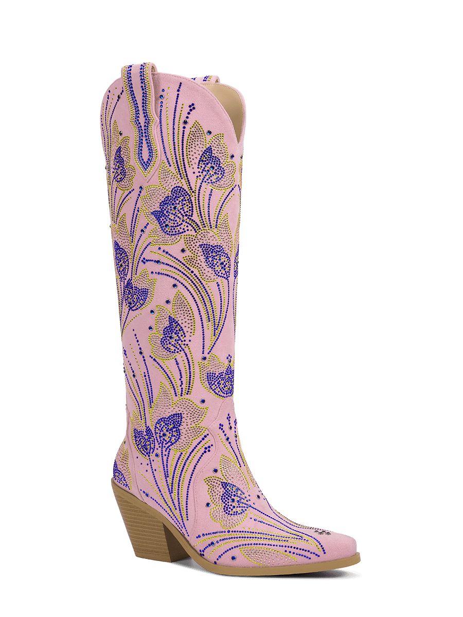 light-pink-and-blue-tulips-rhinestones-cowgirl-boots