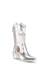 Wetkiss Silver Patchwork Cowboy Boots - MC038 - Aspect