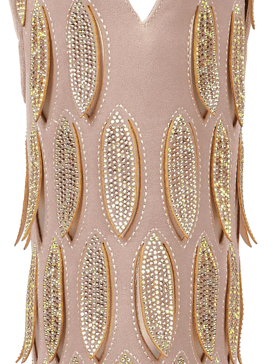 muted-pink-fold-over-dangle-leaves-faux-suede-western-cowgirl-boots