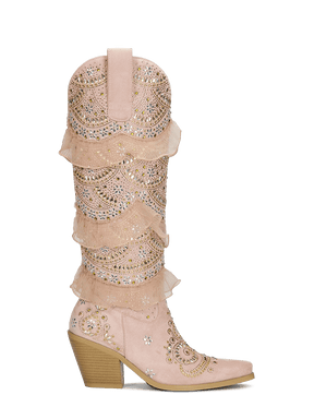 muted-pink-layered-ruffled-rhinestones-pull-on-cowgirl-boots