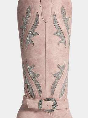muted-pink-straps-rhinestones-cowgirl-boots-pu