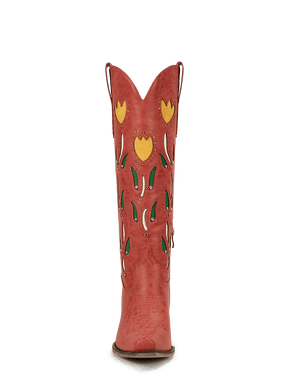 orangey-red-cut-out-floral-knee-high-western-cowgirl-boots