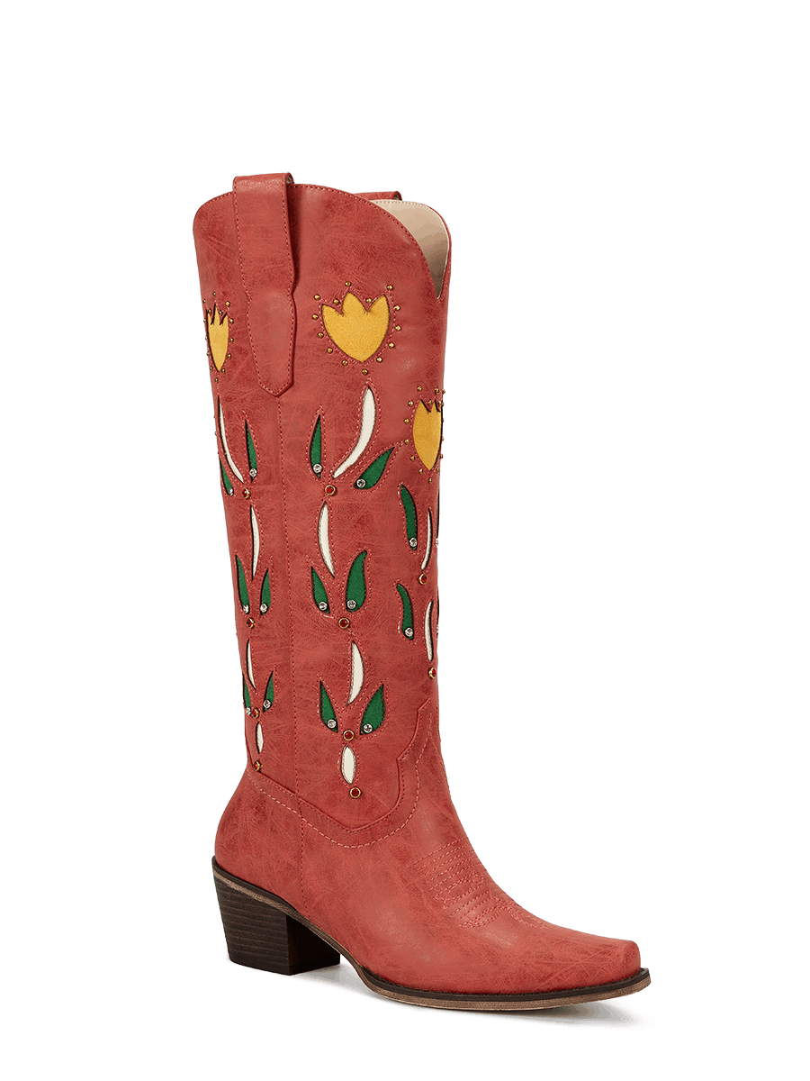 orangey-red-cut-out-floral-western-cowgirl-boots