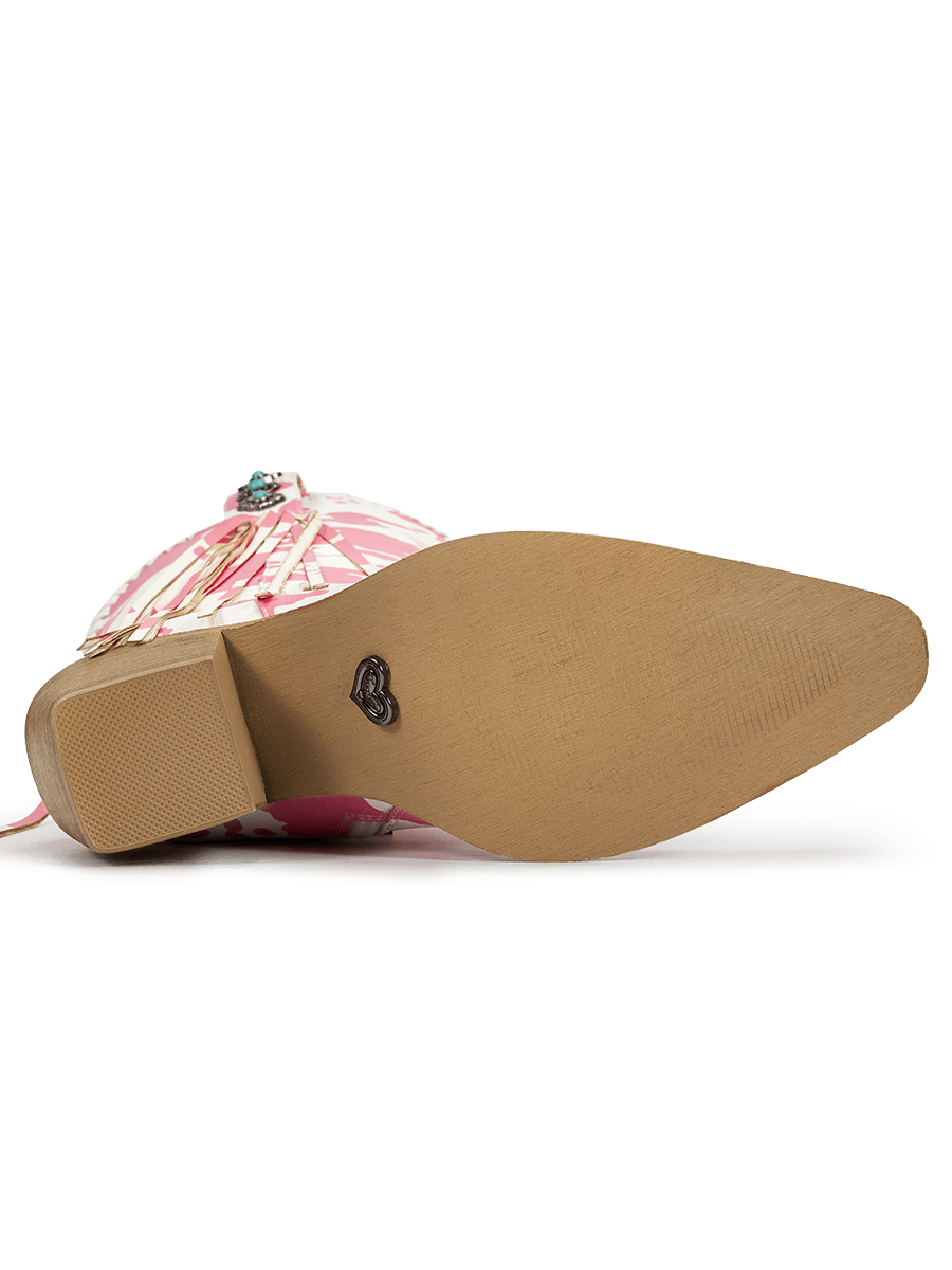 pink-and-white-cow-print-fringe-cowgirl-boots-rubber
