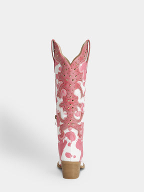 pink-and-white-embroidered-cow-print-cowgirl-boots-mid-heel