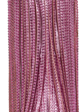 pink-fringe-rhinestone-western-ankle-boots-metallic-textured-fabric