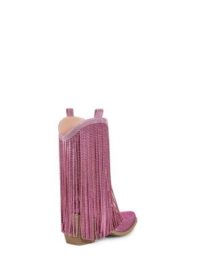 pink-fringe-rhinestone-western-ankle-boots-mid-heel