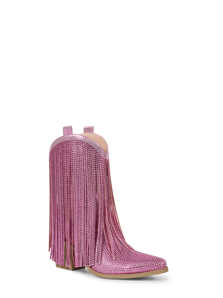 pink-fringe-rhinestone-western-ankle-boots