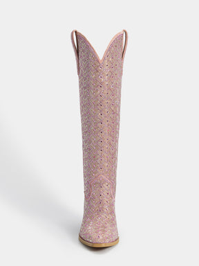 pink-full-rhinestones-glitter-womens-western-boots-knee-high