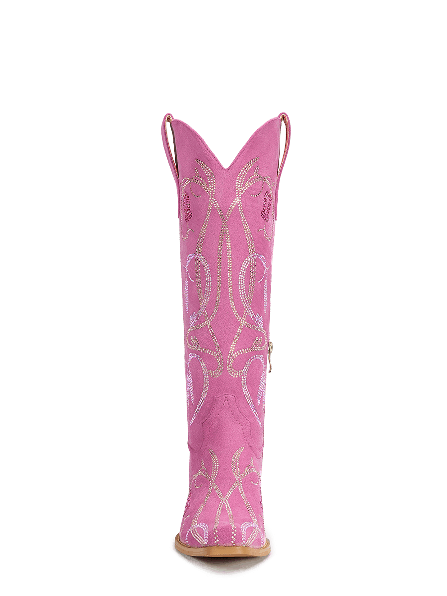 pink-rhinestone-lily-pattern-mid-calf-cowgirl-boots