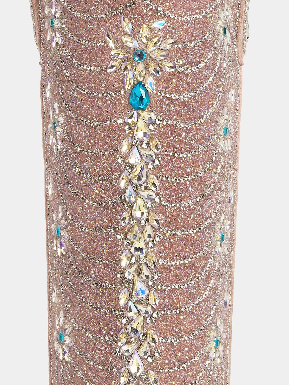 pink_glitter_floral_rhinestone_western_boots