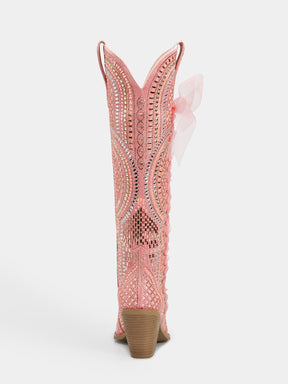 pink_rhinestone_laceup_block_heel_western_cowgirl_boots