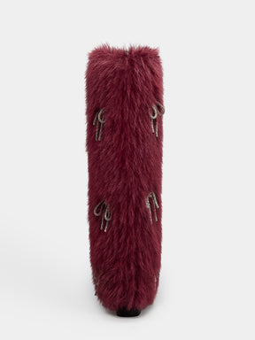 plush_fur_rhinestone_bow_calf_sleeve