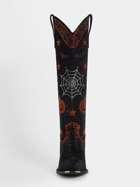 pumpkin_rhinestone_knee_high_cowgirl_boots