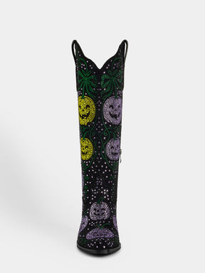 pumpkin_rhinestone_knee_high_western_boots