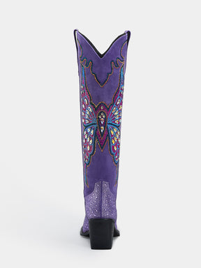 purple_rhinestone_mid_heel_western_boots