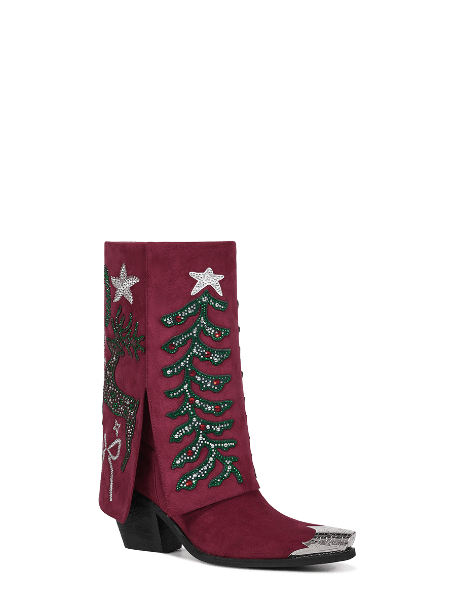 red-christmas-theme-fold-over-rhinestone-boots
