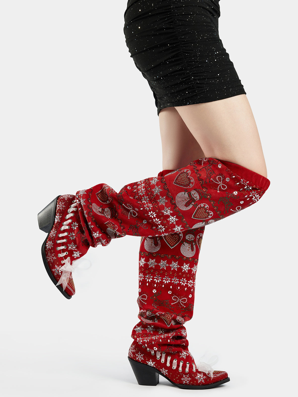 red_bow_toe_christmas_rhinestone_slouchy_western_boots