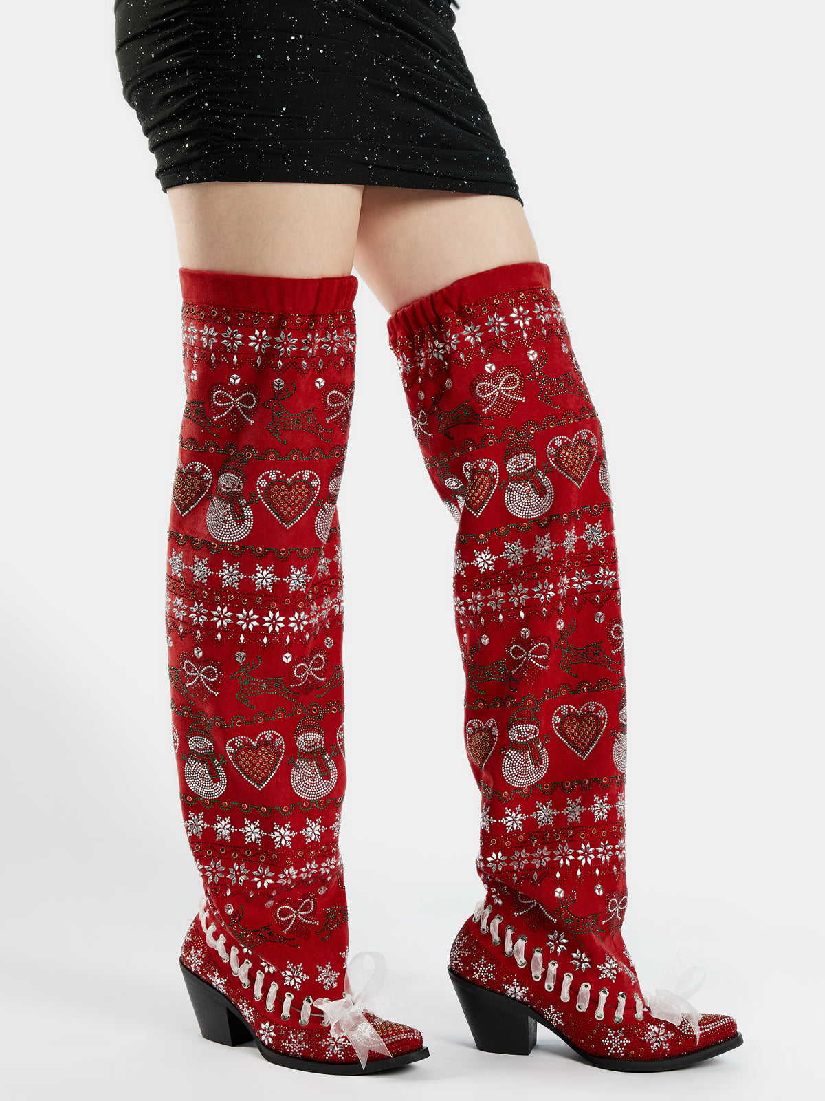 red_holiday_pattern_rhinestone_slouchy_western_boots