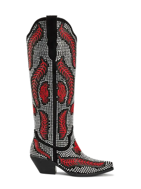 red_rose_and_feather_pattern_western_boots