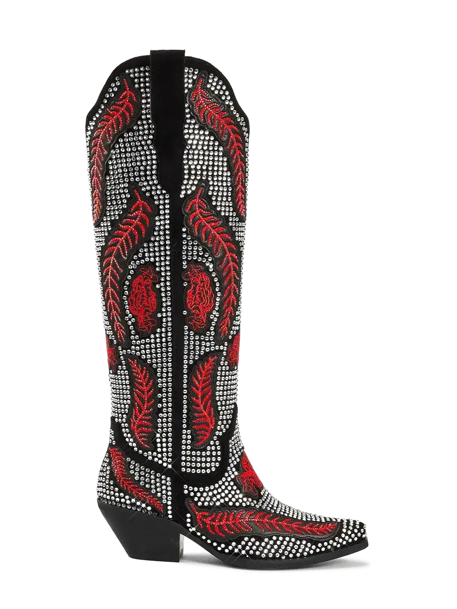 red_rose_and_feather_pattern_western_boots