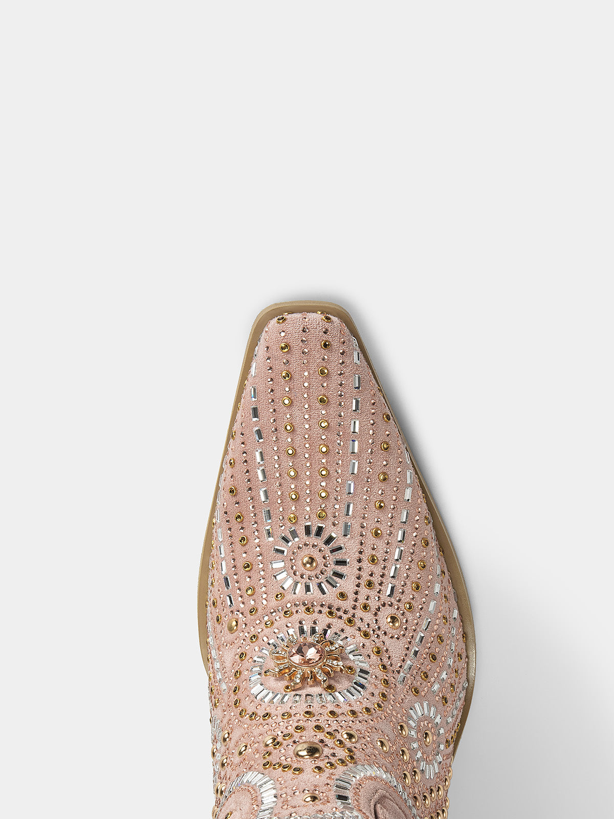 rose-pink-mesh-lace-up-rhinestones-womens-western-boots-snip