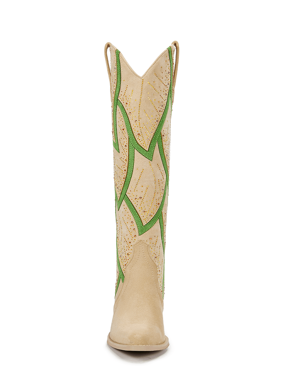 sand-beige-leaf-motif-knee-high-western-cowgirl-boots