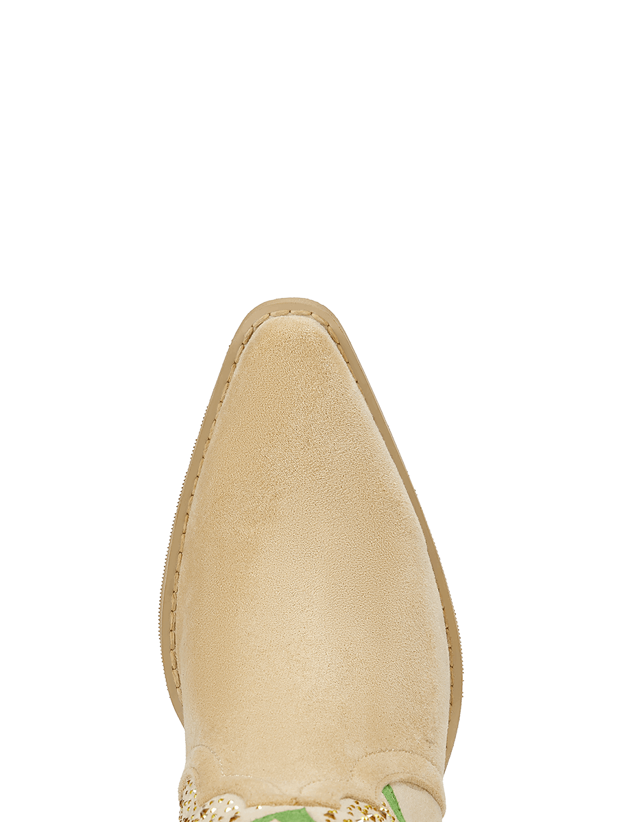 sand-beige-leaf-motif-pointy-western-cowgirl-boots