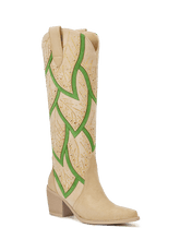 sand-beige-leaf-motif-western-cowgirl-boots