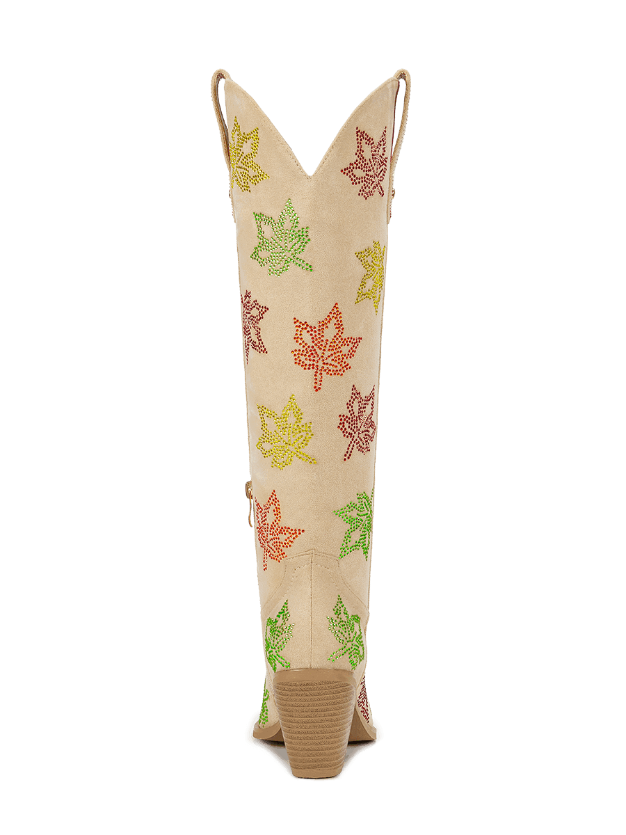sand-beige-rhinestones-maple-leaf-high-heel-western-cowgirl-boots