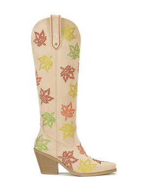 sand-beige-rhinestones-maple-leaf-side-zipper-western-cowgirl-boots