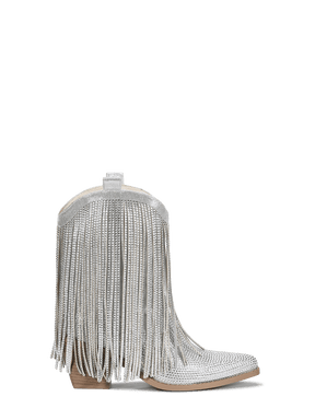 silver-fringe-rhinestone-western-ankle-boots-side-zipper