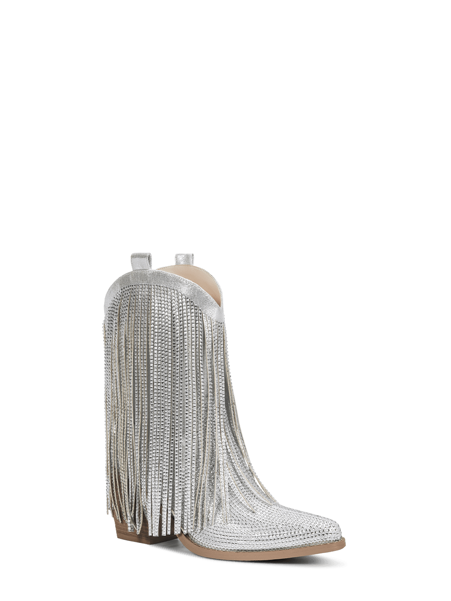silver-fringe-rhinestone-western-ankle-boots