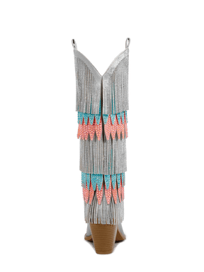 silver-macaroon-layered-rhinestone-fringe-cowgirl-boots-high-heel