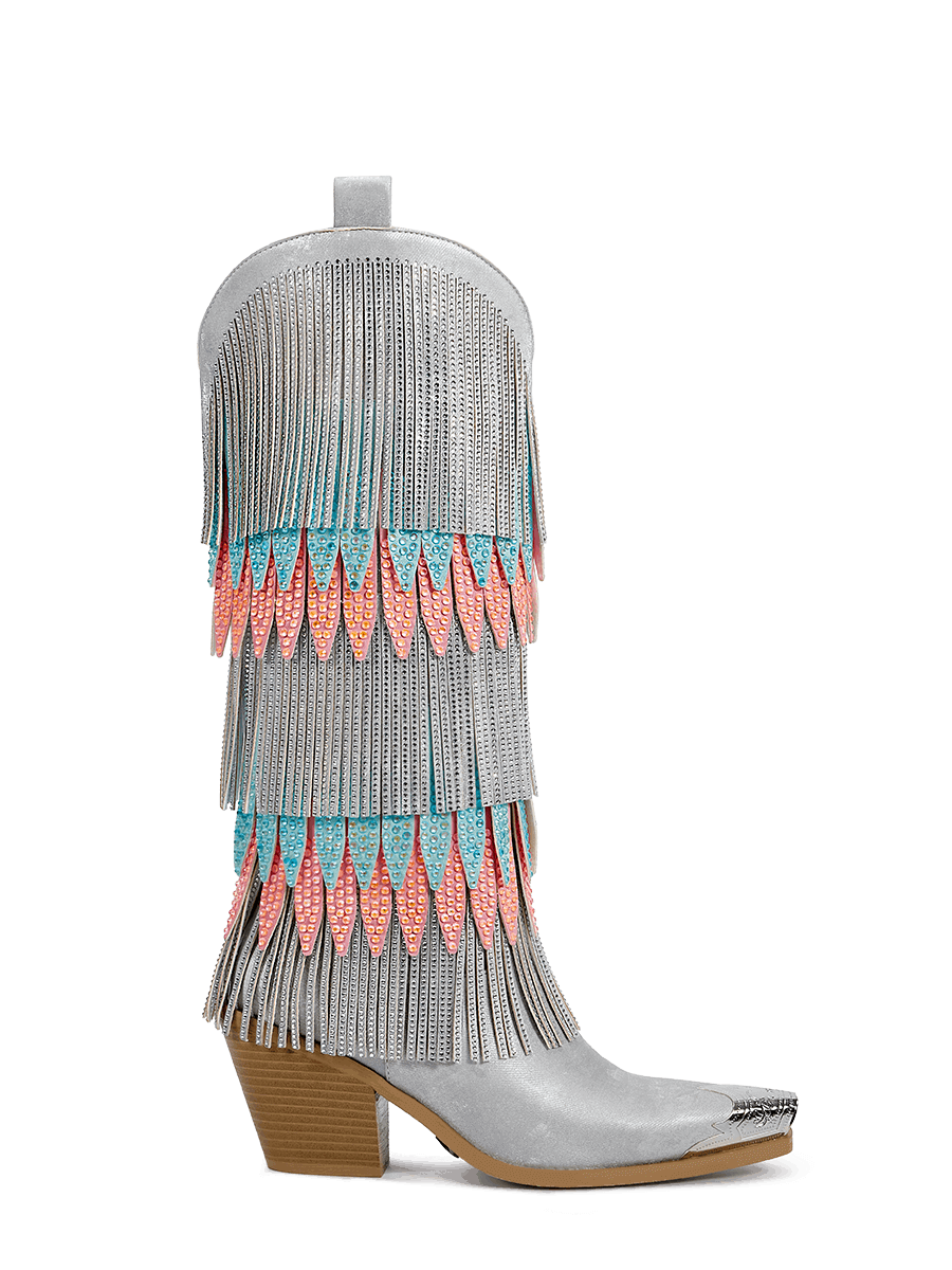 silver-macaroon-layered-rhinestone-fringe-cowgirl-boots-pull-on