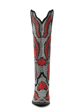 silver_rhinestone_knee_high_western_boots