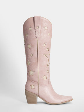 soft-pink-cutout-star-pattern-cowgirl-boots-pull-on