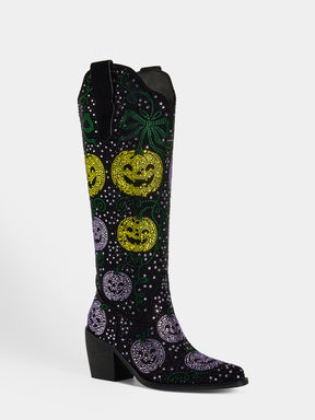 suede_rhinestone_halloween_pumpkin_western_boots