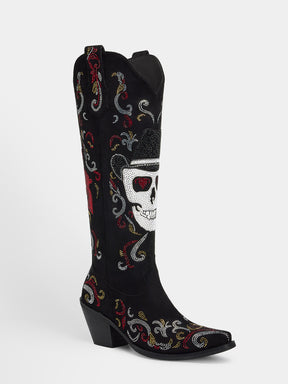 suede_rhinestone_skull_scroll_floral_western_cowgirl_boots
