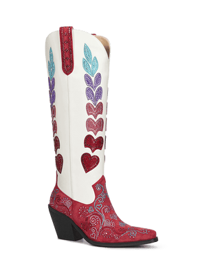 valentines-day-red-and-white-heart-leaf-cowgirl-boots