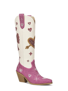 valentines-day-rose-red-and-white-bow-cowgirl-boots