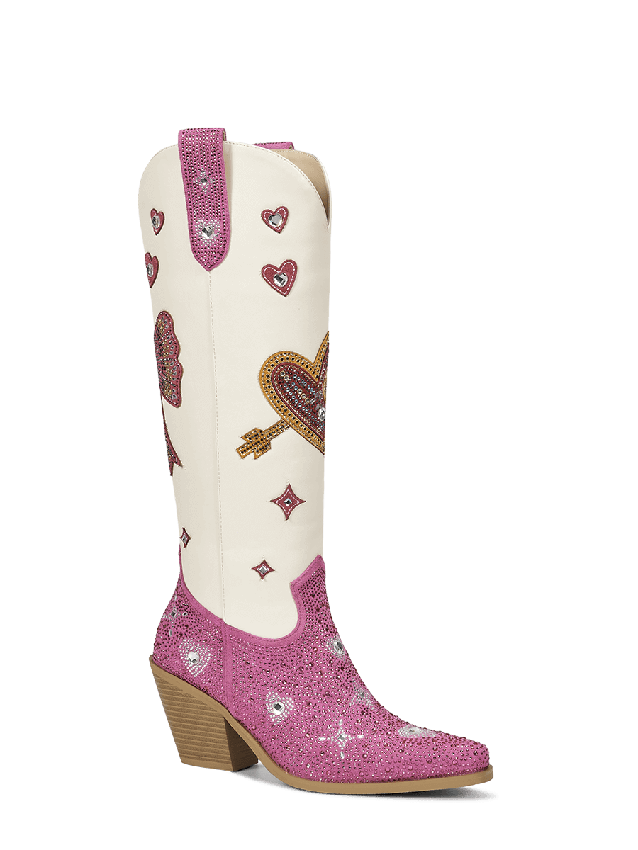 valentines-day-rose-red-and-white-bow-cowgirl-boots